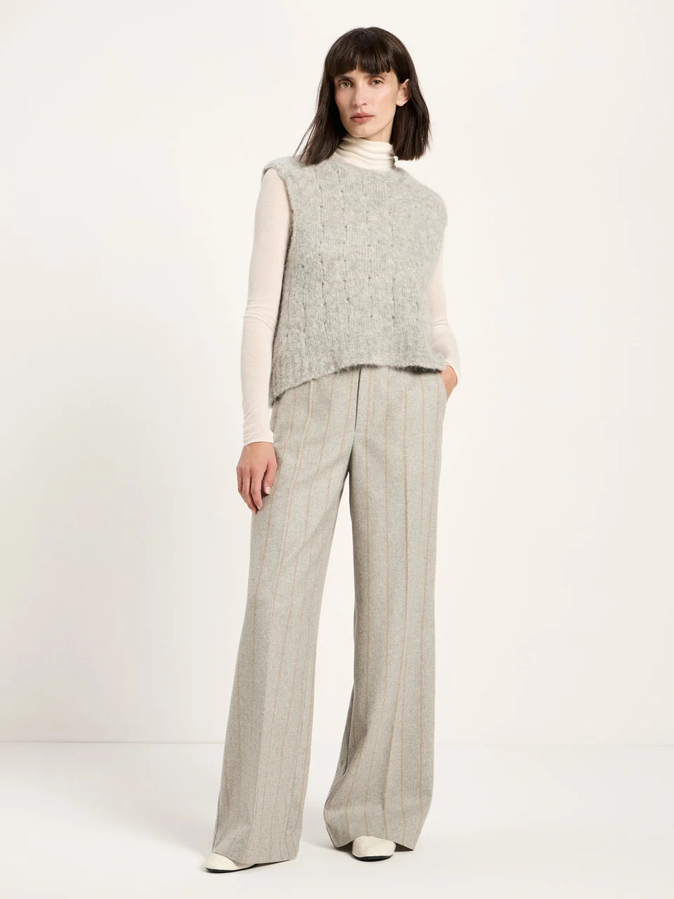 LANIUS - Pullunder grey melange