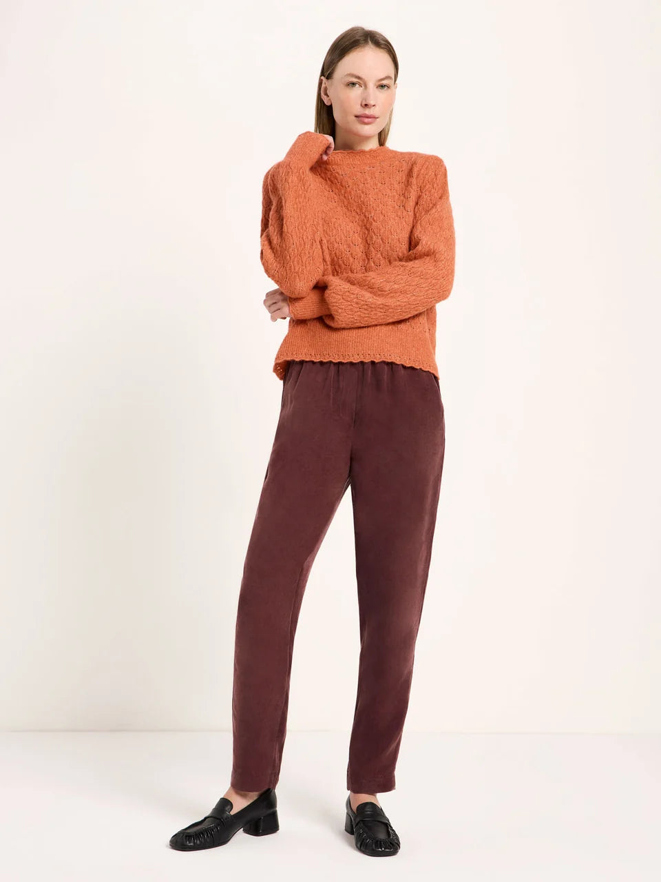 LANIUS - Ajour Pullover brick