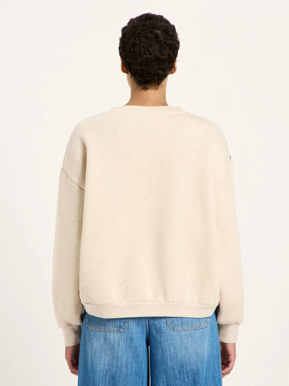 LANIUS - Statementsweatshirt creme melange/ multicolor