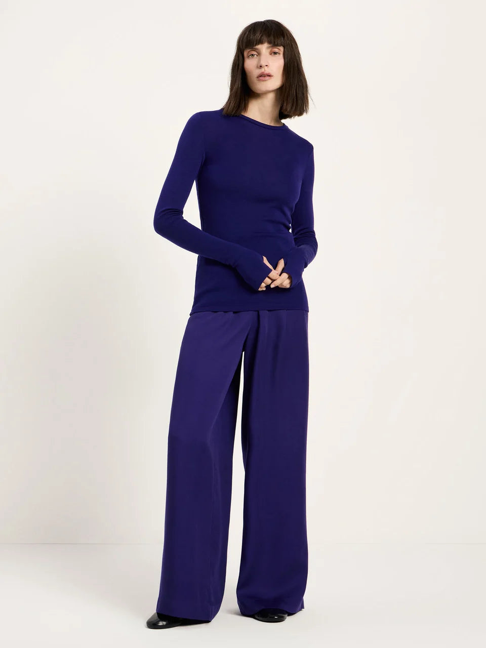 LANIUS - Rundhalsshirt violet