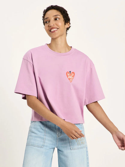 LANIUS - Oversized Statementshirt berry