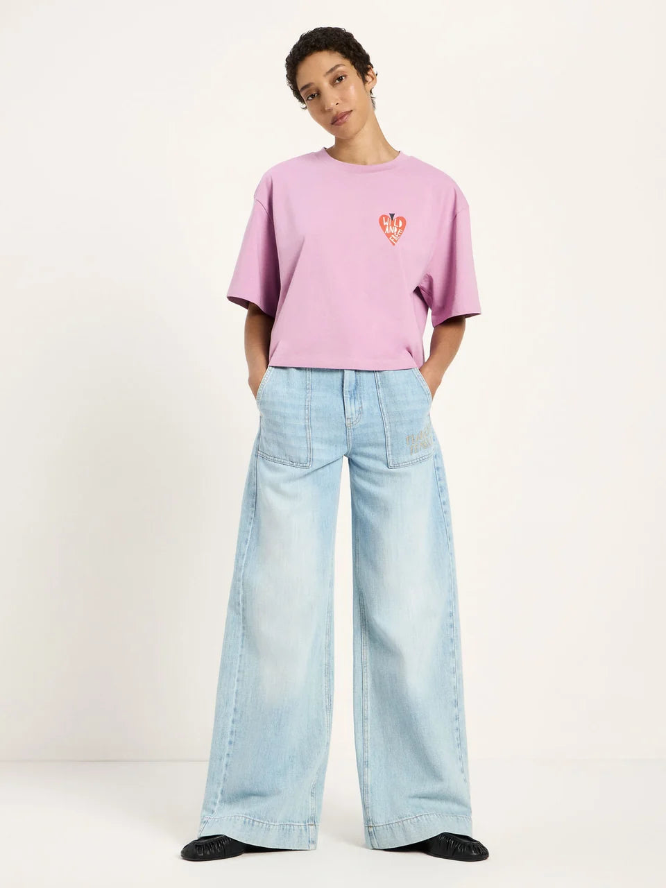 LANIUS - Oversized Statementshirt berry