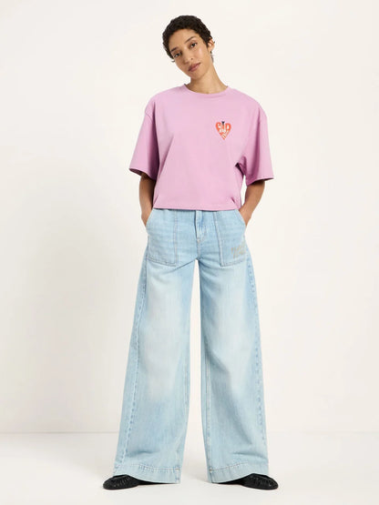 LANIUS - Oversized Statementshirt berry