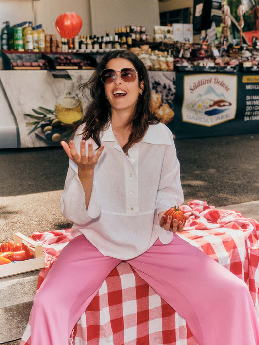 LANIUS - Oversizebluse bright white - WERTE FREUNDE