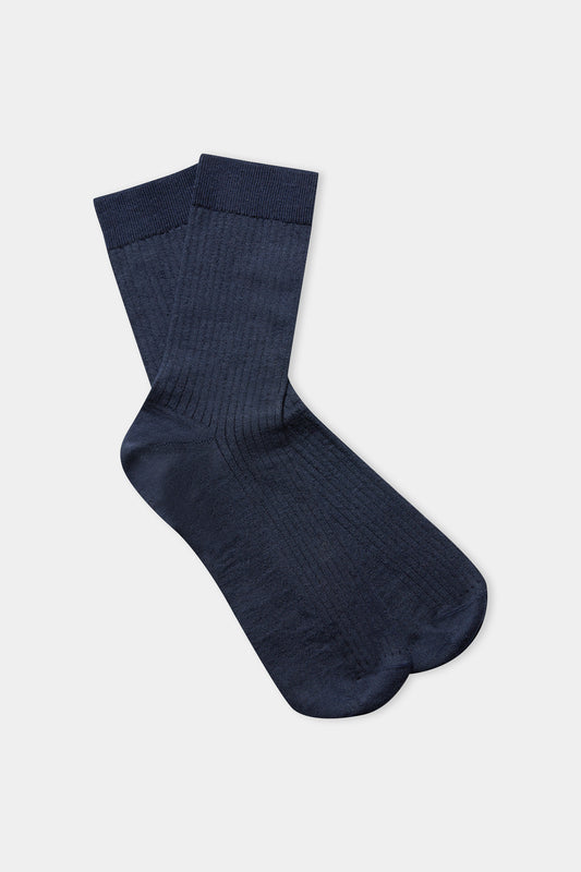About Companions - LINEN socks navy