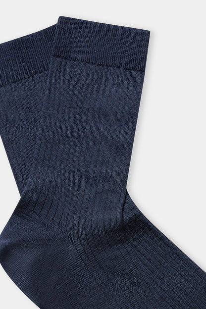 About Companions - LINEN socks navy