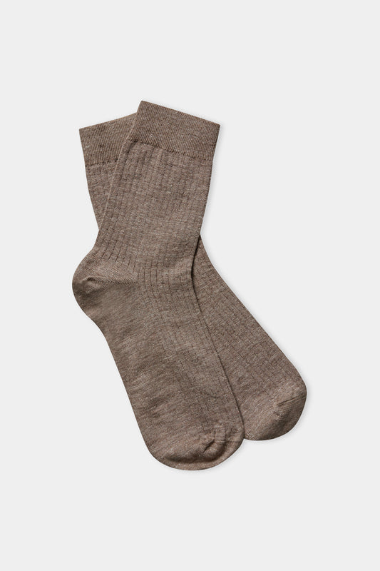 About Companions - LINEN socks walnut