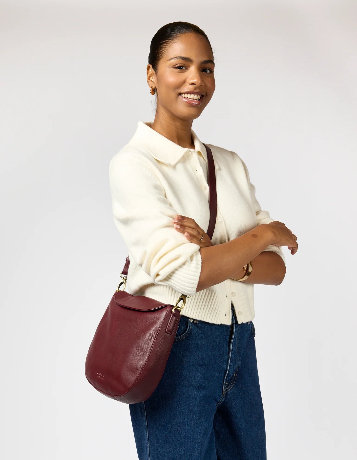 O MY BAG - Lana - Dark Cherry Soft Grain - WERTE FREUNDE