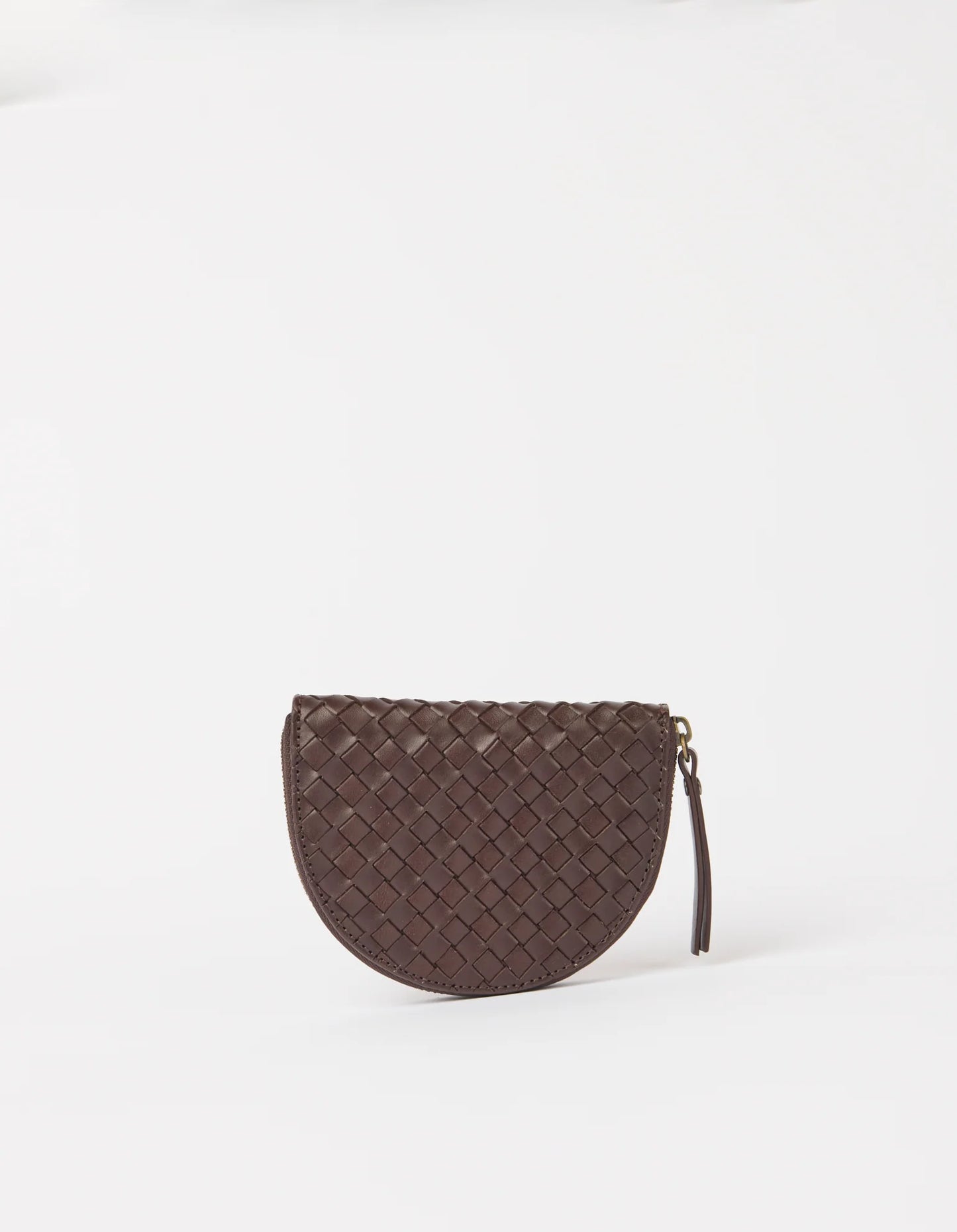 O MY BAG - Laura Coin Purse Chocolate Woven Classic Leather - WERTE FREUNDE