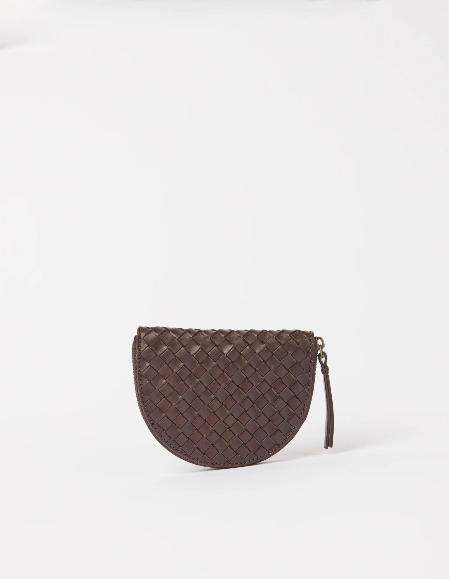 O MY BAG - Laura Coin Purse Chocolate Woven Classic Leather - WERTE FREUNDE