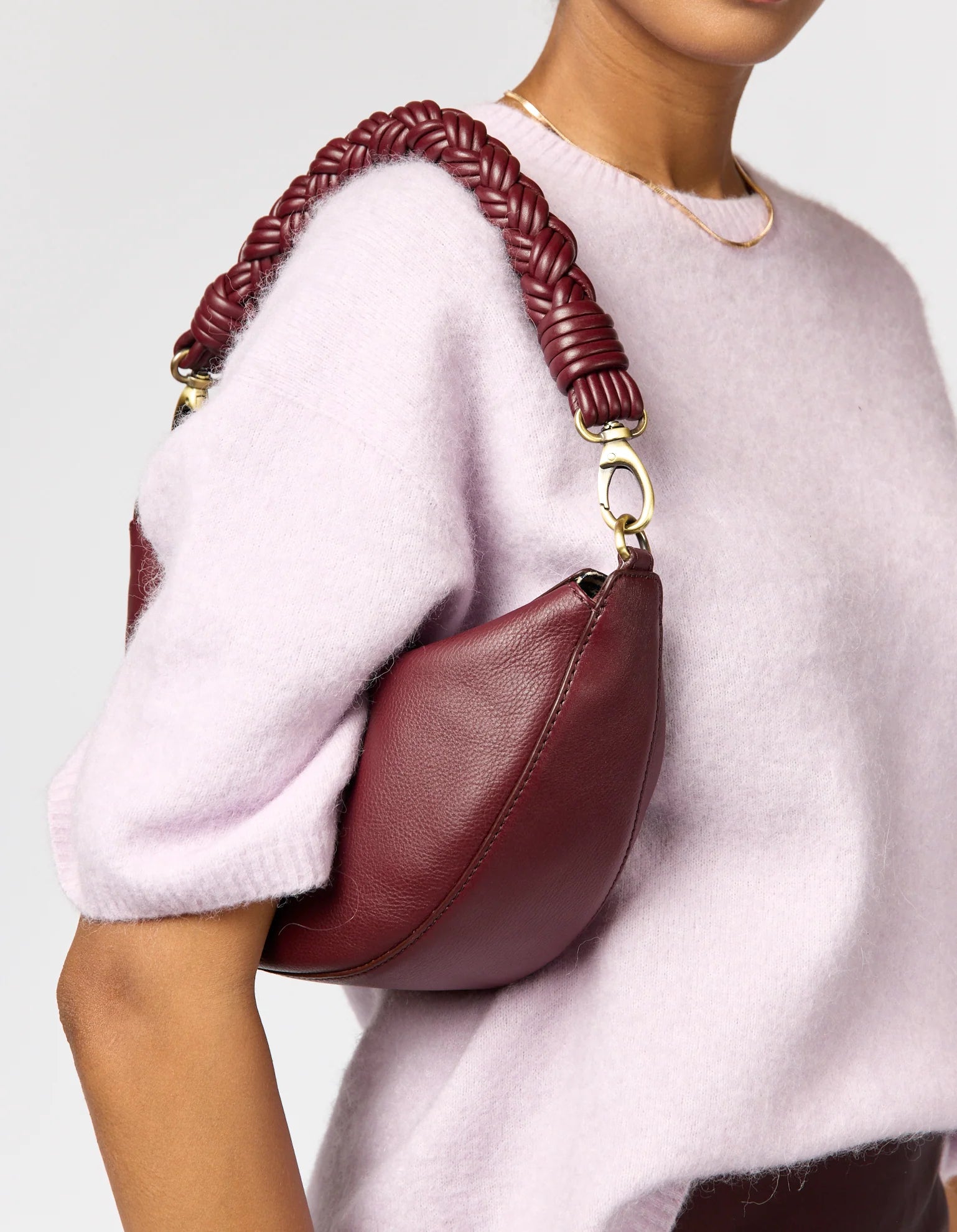 O MY BAG - Leo - Dark Cherry Soft Grain Leather - WERTE FREUNDE