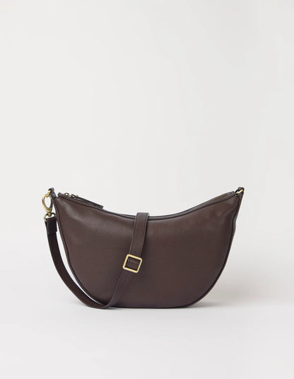 O MY BAG - Leo Maxi Chocolate Soft Grain Leather - WERTE FREUNDE