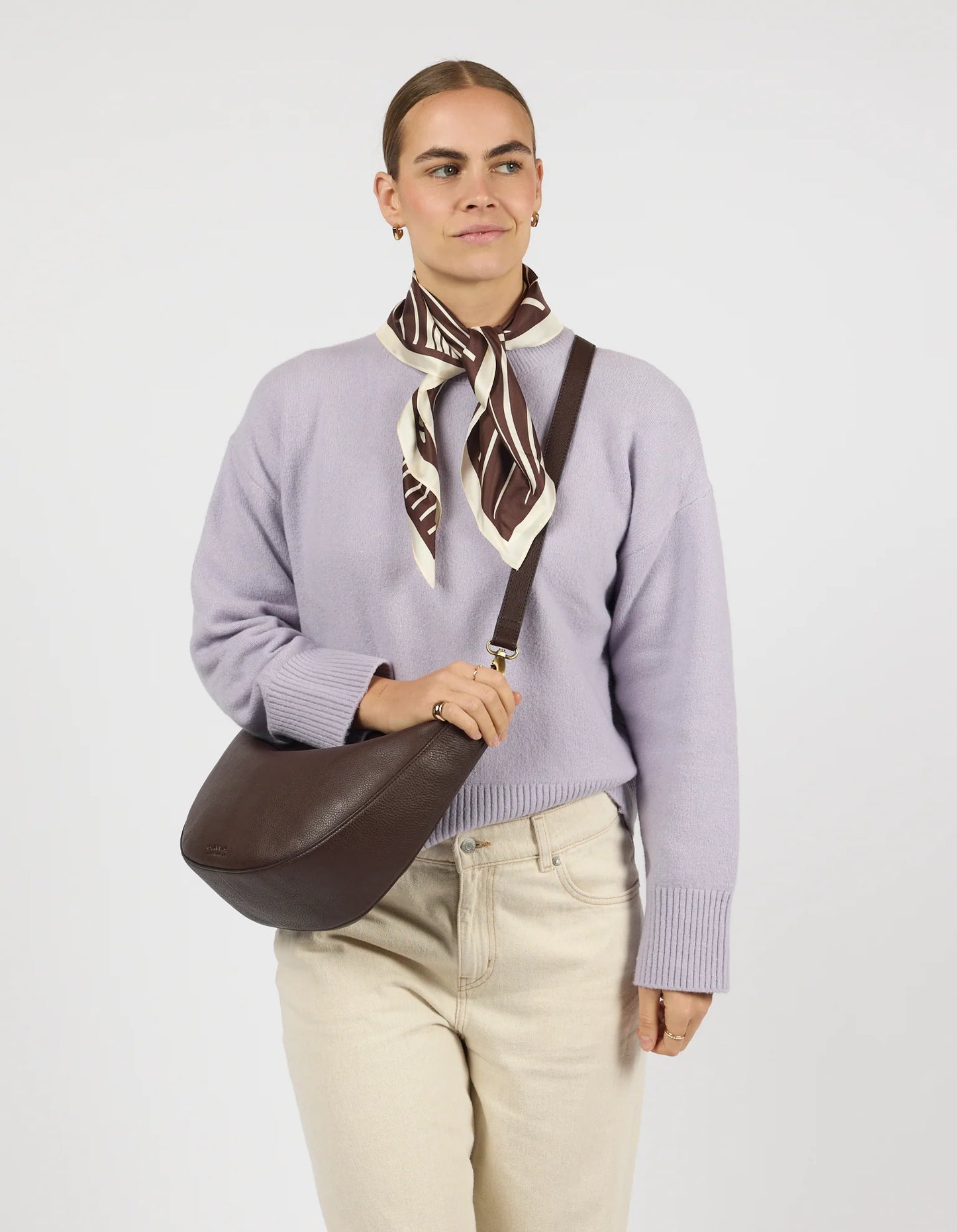 O MY BAG - Leo Maxi Chocolate Soft Grain Leather - WERTE FREUNDE