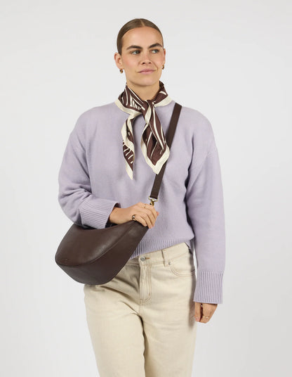 O MY BAG - Leo Maxi Chocolate Soft Grain Leather - WERTE FREUNDE
