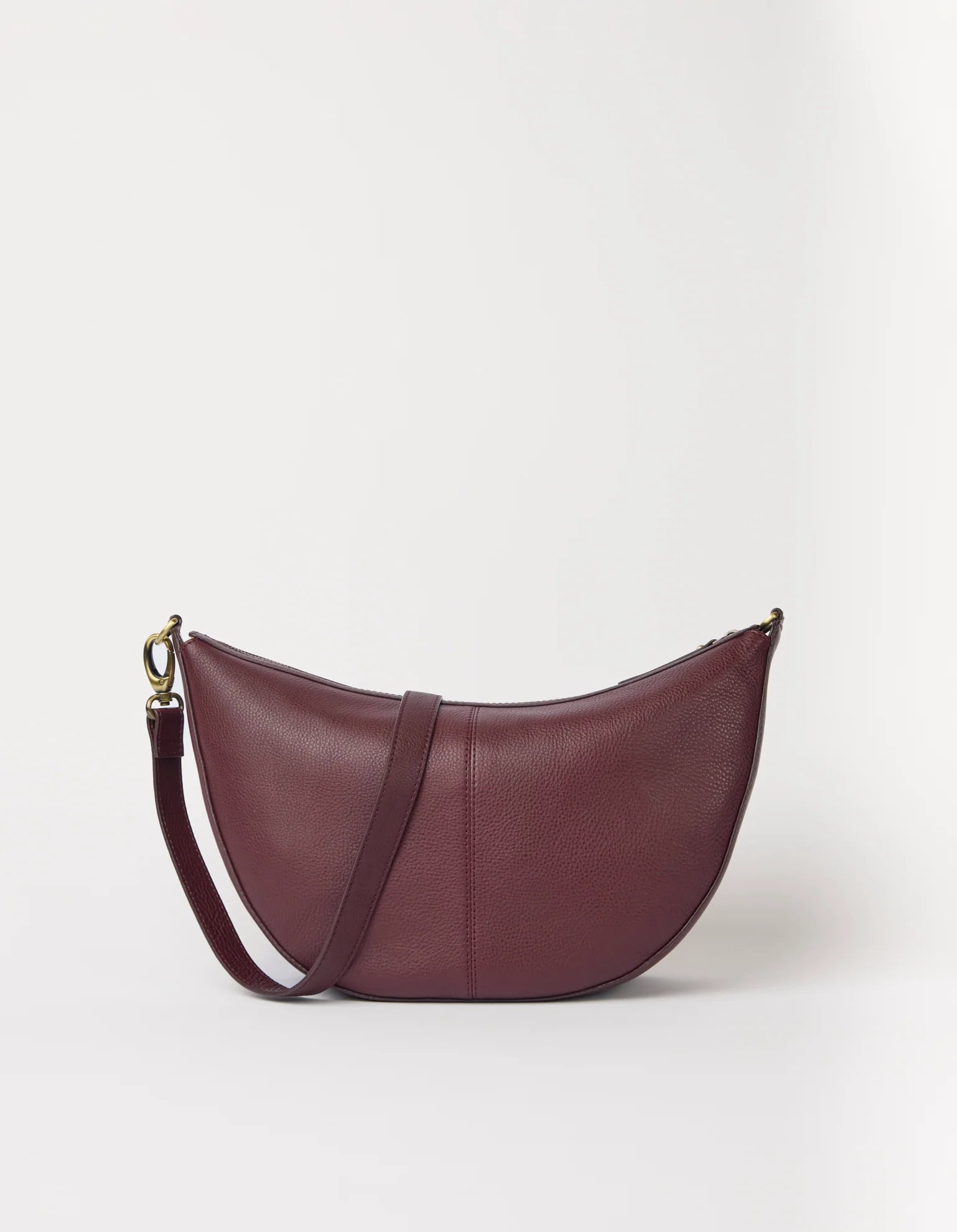 O MY BAG - Leo Maxi Dark Cherry Soft Grain Leather - WERTE FREUNDE