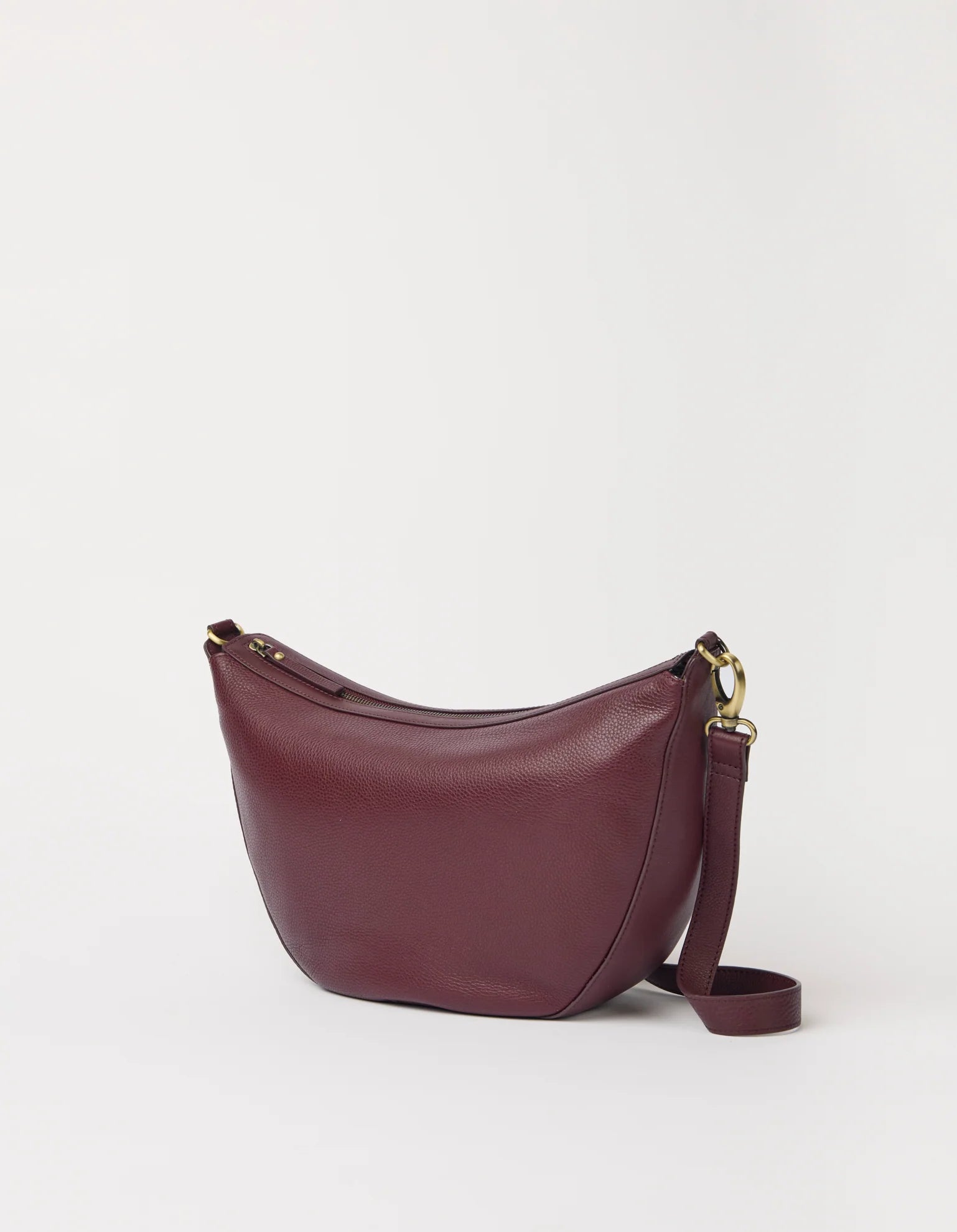 O MY BAG - Leo Maxi Dark Cherry Soft Grain Leather - WERTE FREUNDE