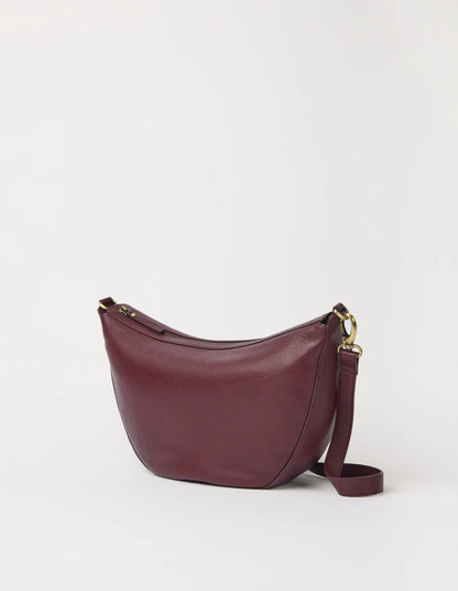O MY BAG - Leo Maxi Dark Cherry Soft Grain Leather - WERTE FREUNDE