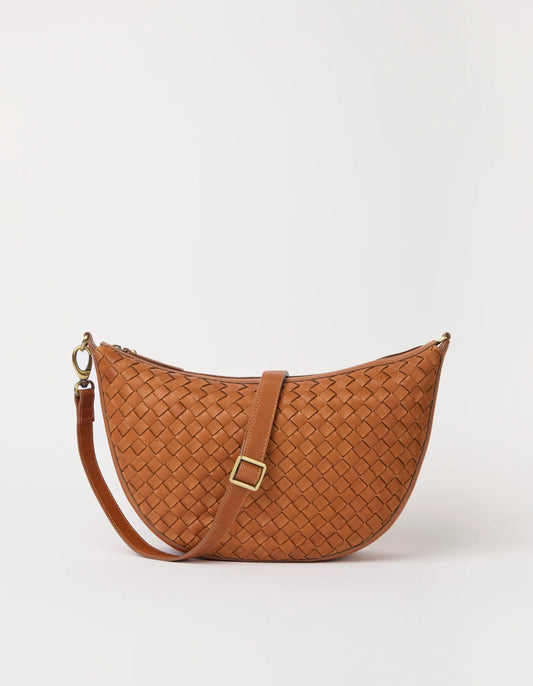 O MY BAG - Leo Maxi Woven Wild Oak Woven Soft Grain Leather - WERTE FREUNDE