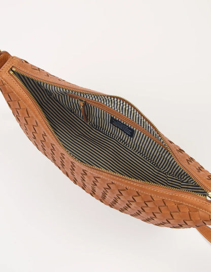 O MY BAG - Leo Maxi Woven Wild Oak Woven Soft Grain Leather - WERTE FREUNDE