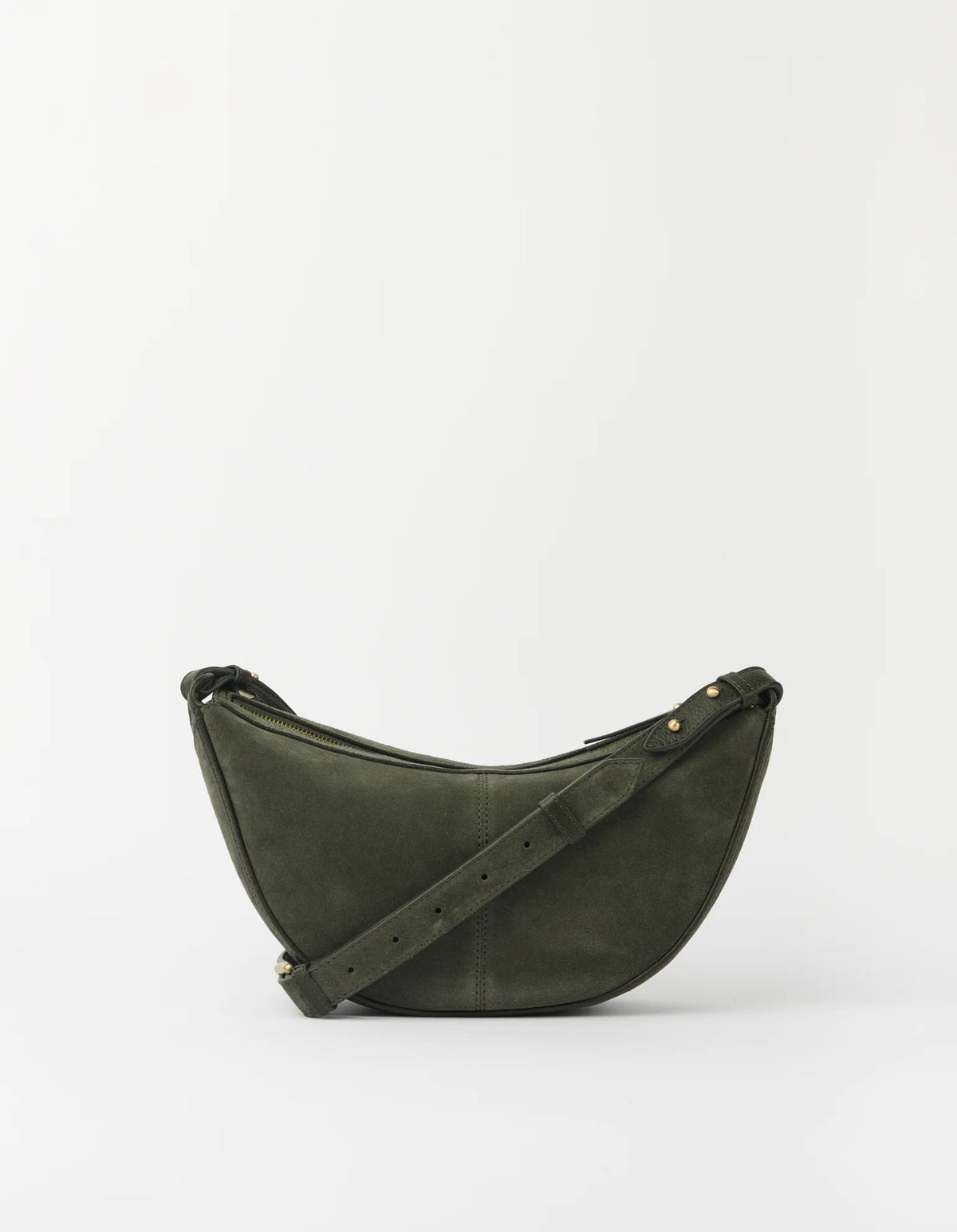 O MY BAG - Leo Midi Crossbody Strap Suède Moss