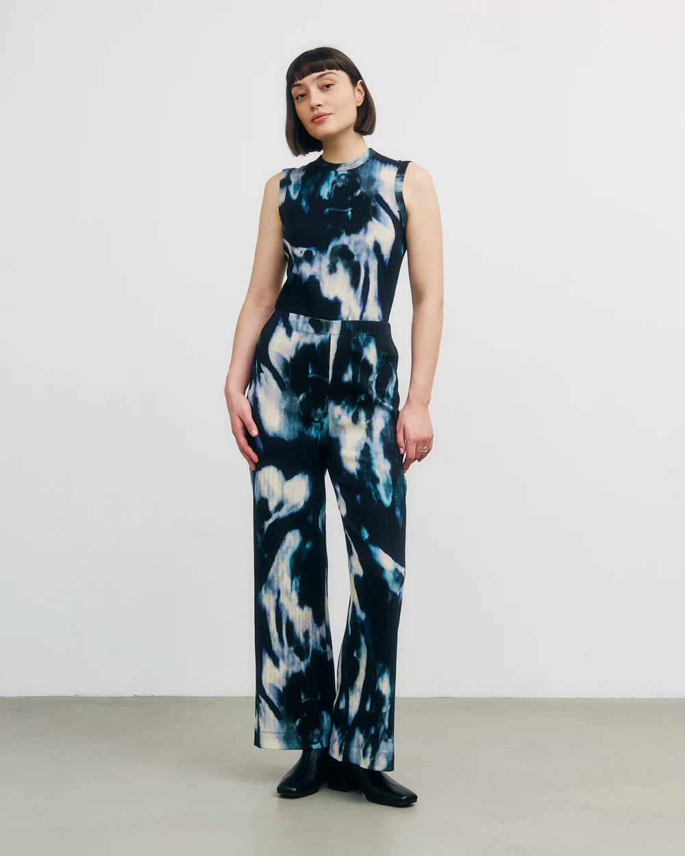 ROTHOLZ - Lounge Pant Organic Cotton Black Ocean - WERTE FREUNDE