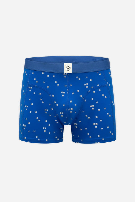 A-dam - Boxer Brief Blue Keyboard AOP Turkish Sea - WERTE FREUNDE