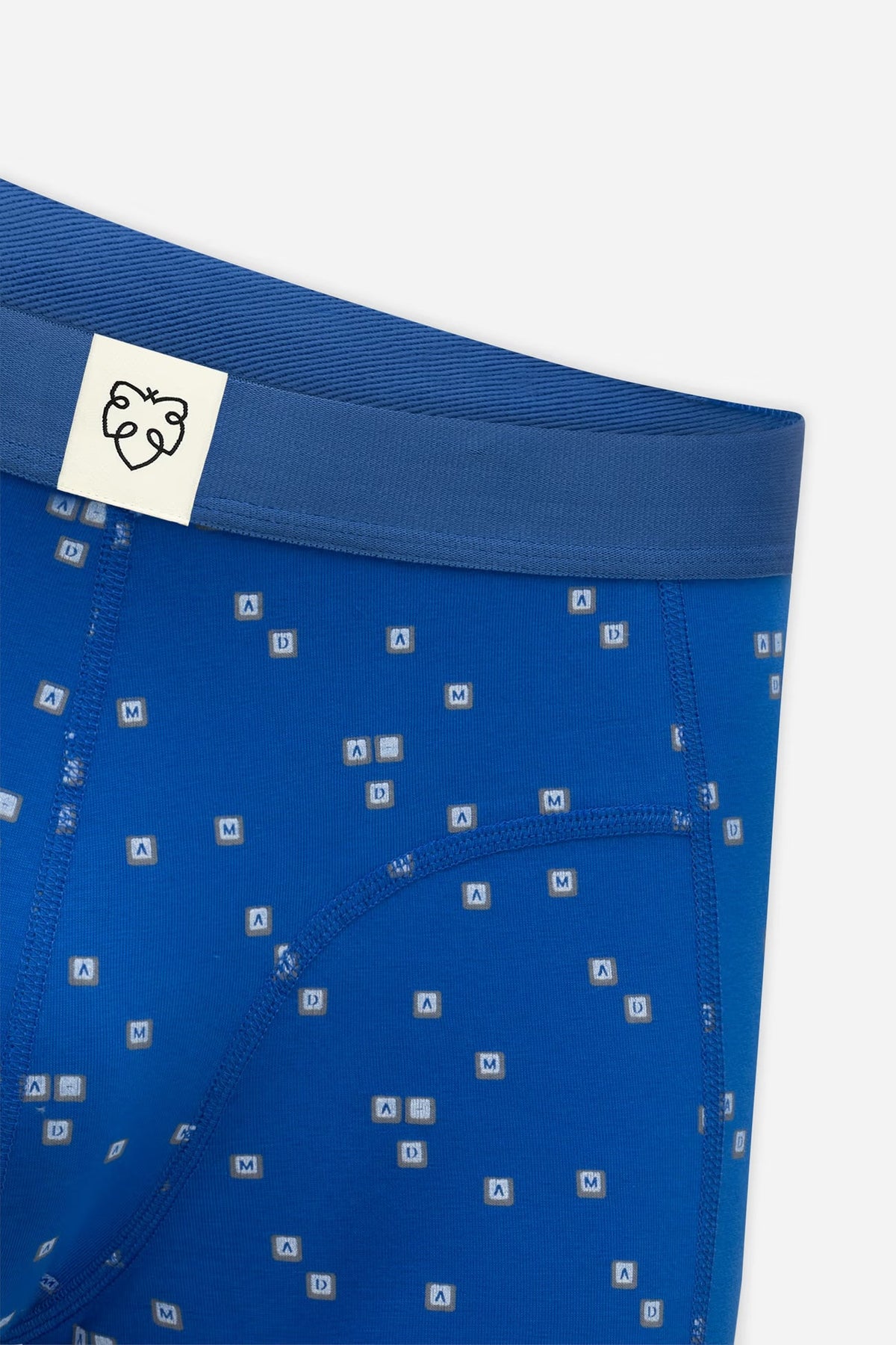 A-dam - Boxer Brief Blue Keyboard AOP Turkish Sea - WERTE FREUNDE