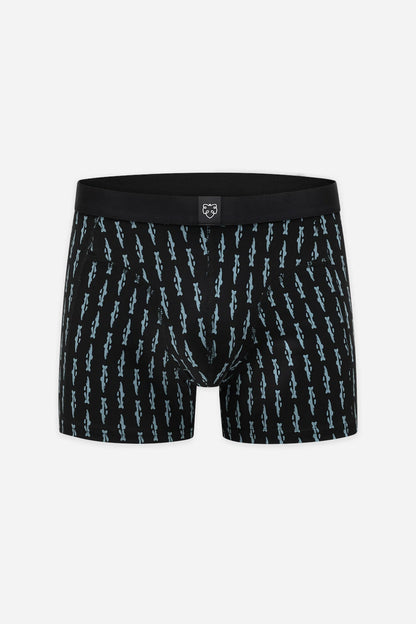 A-dam - Boxer Brief Black Trunks AOP 9000 A-dam Black - WERTE FREUNDE