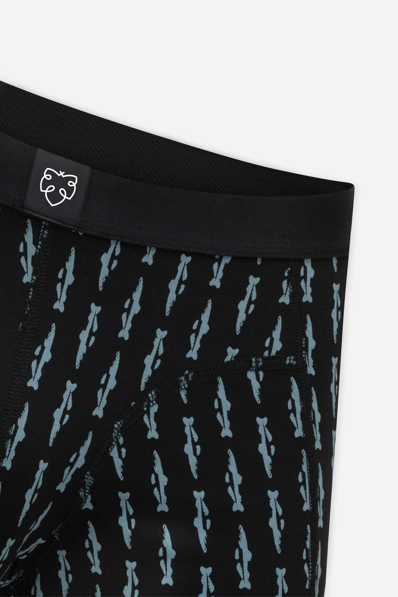 A-dam - Boxer Brief Black Trunks AOP 9000 A-dam Black - WERTE FREUNDE