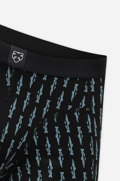 A-dam - Boxer Brief Black Trunks AOP 9000 A-dam Black - WERTE FREUNDE
