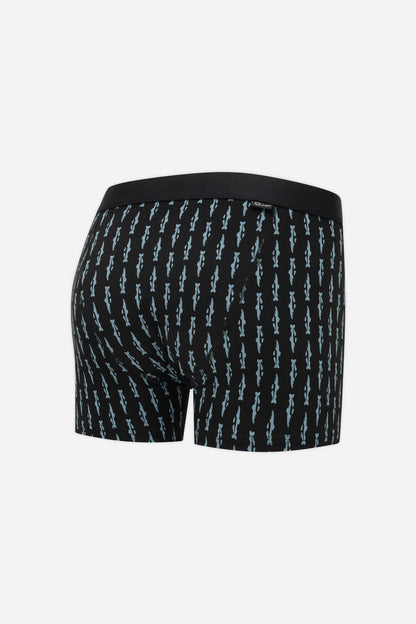A-dam - Boxer Brief Black Trunks AOP 9000 A-dam Black - WERTE FREUNDE