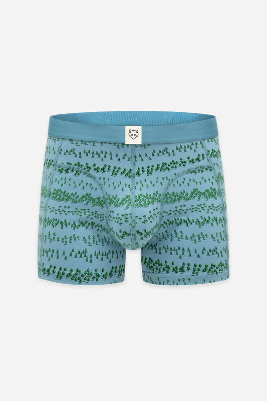 A-dam - Boxer Brief Blue Forest Adriatic Blue - WERTE FREUNDE