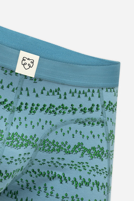 A-dam - Boxer Brief Blue Forest Adriatic Blue - WERTE FREUNDE
