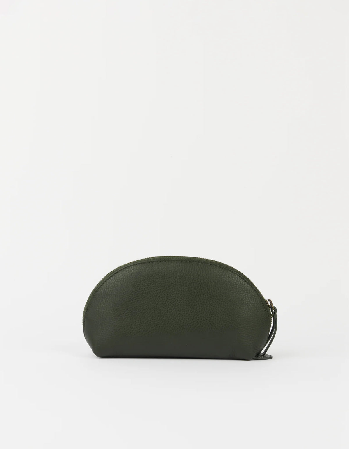 O MY BAG - Make up Case Medium Soft Grain Leather Moss