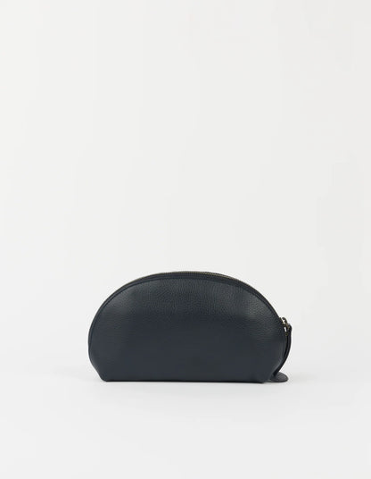 O MY BAG - Make up Case Medium Soft Grain Leather Universe Blue