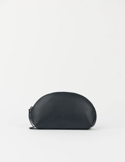 O MY BAG - Make up Case Medium Soft Grain Leather Universe Blue