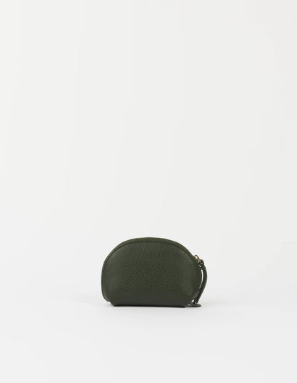 O MY BAG - Make up Case Small Soft Grain Leather Moss