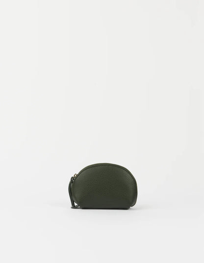 O MY BAG - Make up Case Small Soft Grain Leather Moss