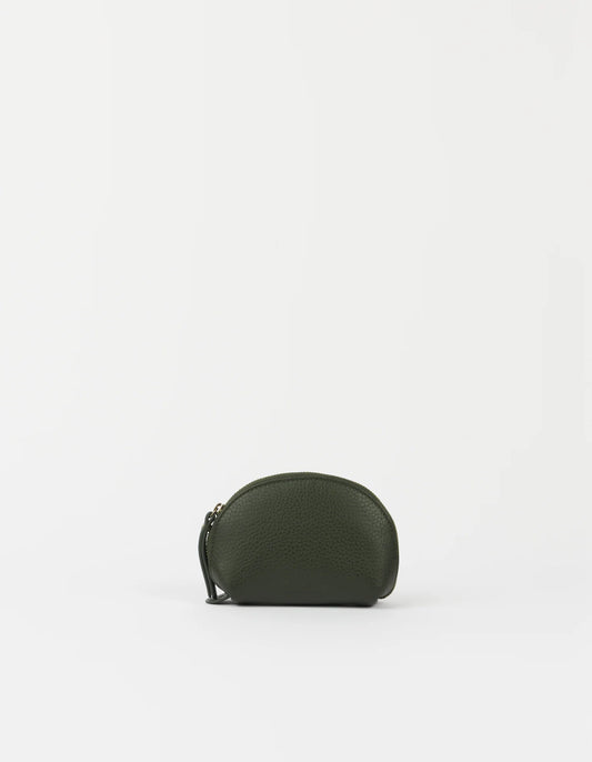 O MY BAG - Make up Case Small Soft Grain Leather Moss