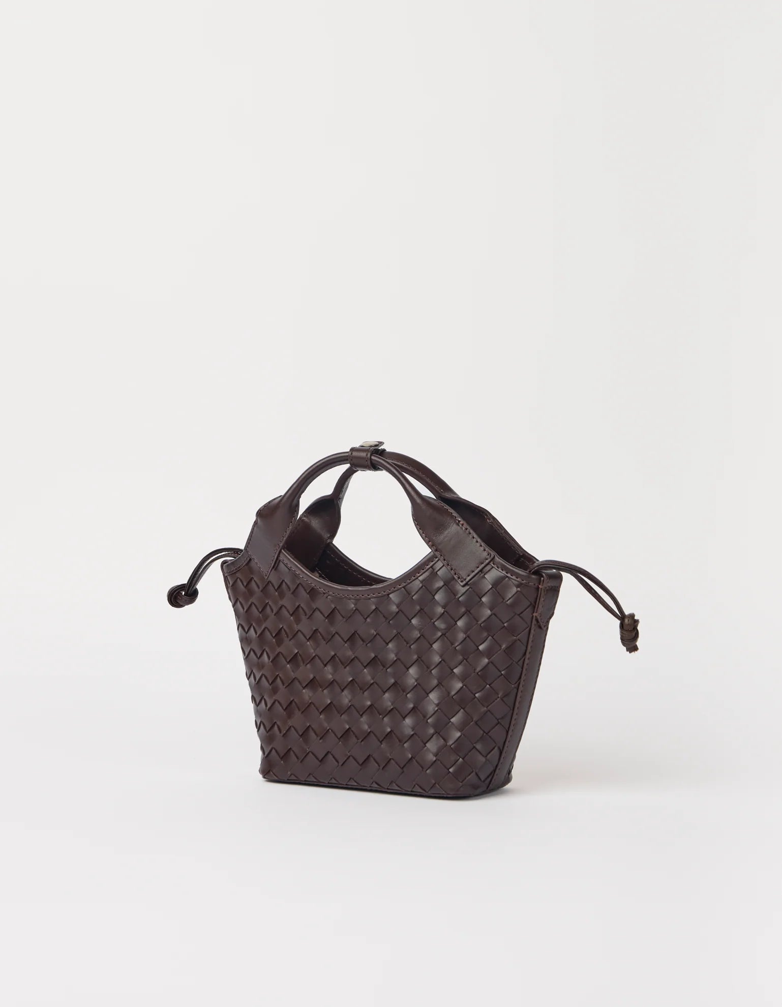O MY BAG - Mara Mini Chocolate Woven Classic Leather - WERTE FREUNDE