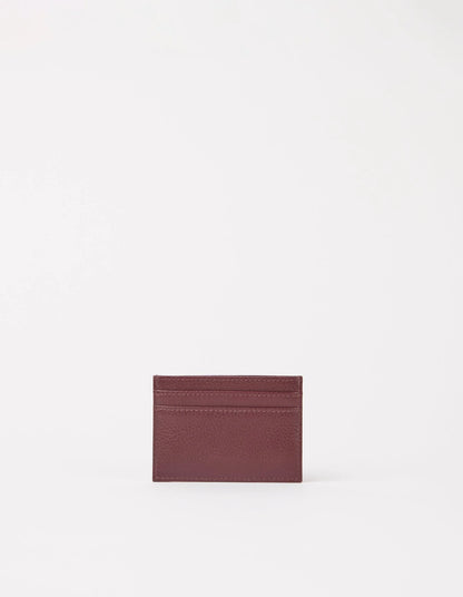 O MY BAG - Marks Cardcase Dark Cherry Soft Grain Leather - WERTE FREUNDE