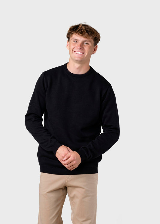 Klitmøller - Mens basic cotton knit Black