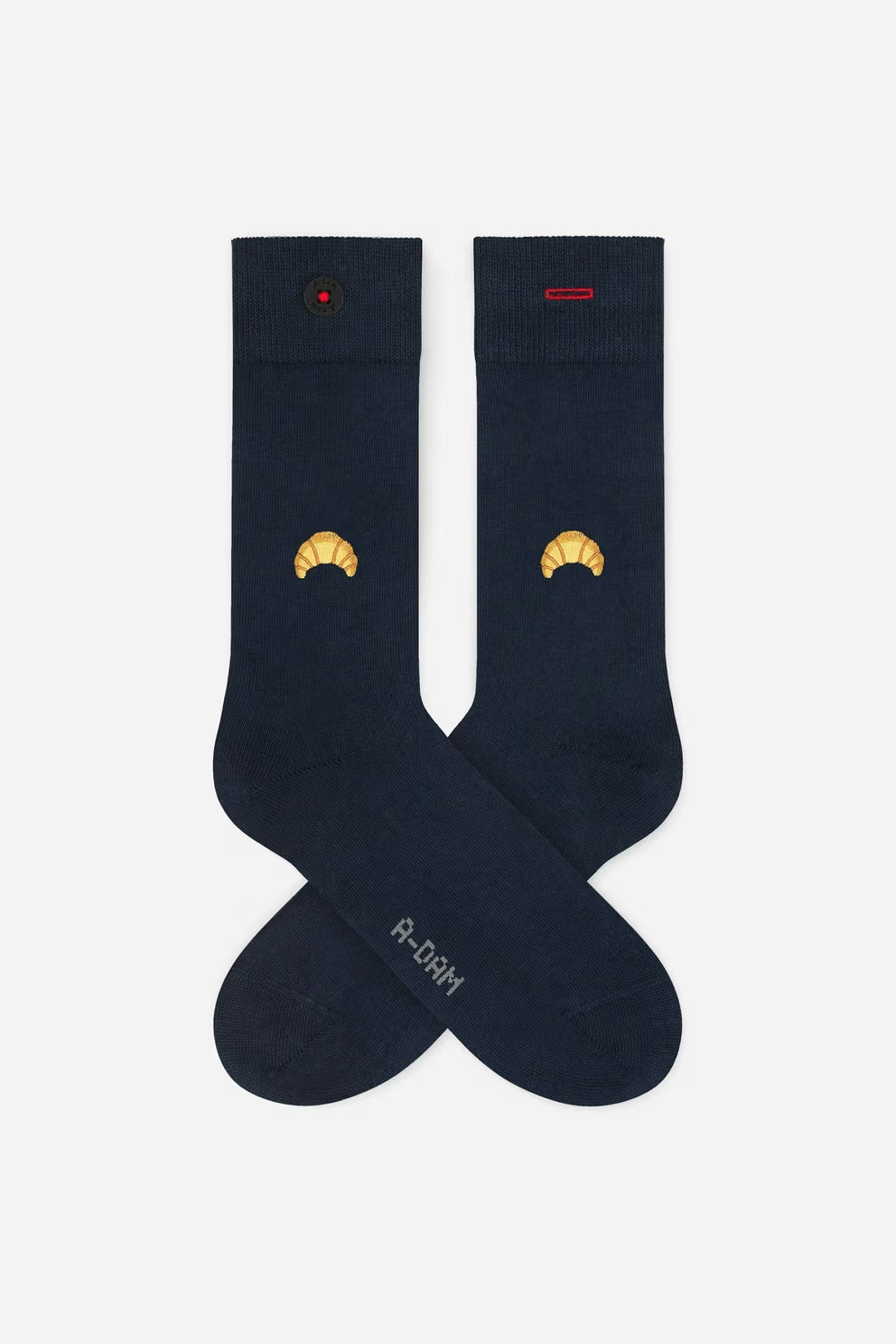 A-dam - Casual Socks Navy Croissant Blue - WERTE FREUNDE
