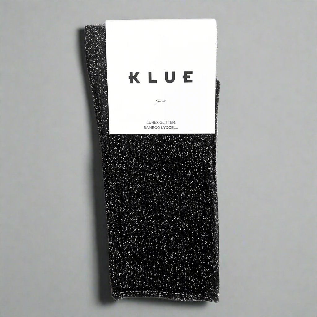 KLUE - Glitter Lurex Socken Schwarz