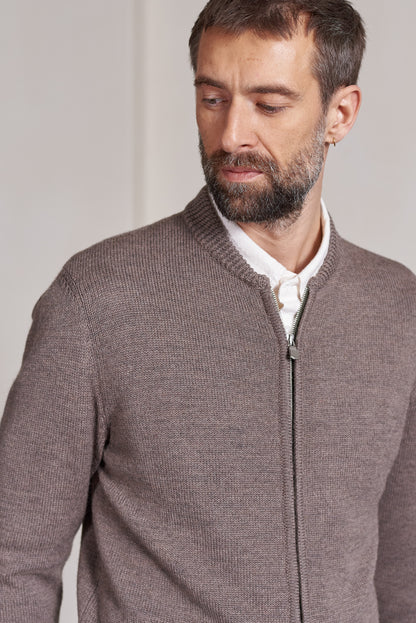 About Companions - PAUL cardigan melange taupe - WERTE FREUNDE