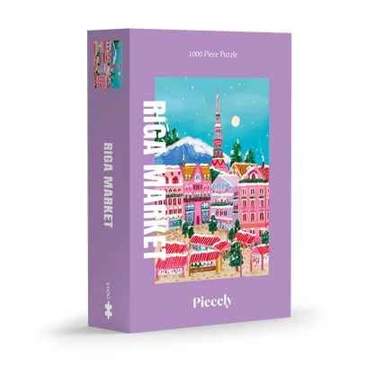 Piecely Puzzles - Puzzle Riga Market 1000 Teile - WERTE FREUNDE
