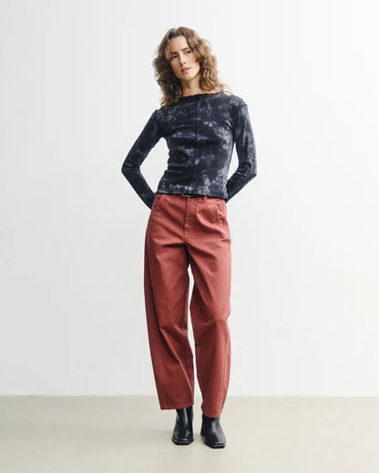 ROTHOLZ - Pin-Tucked Long-Sleeve Black Tie Dye