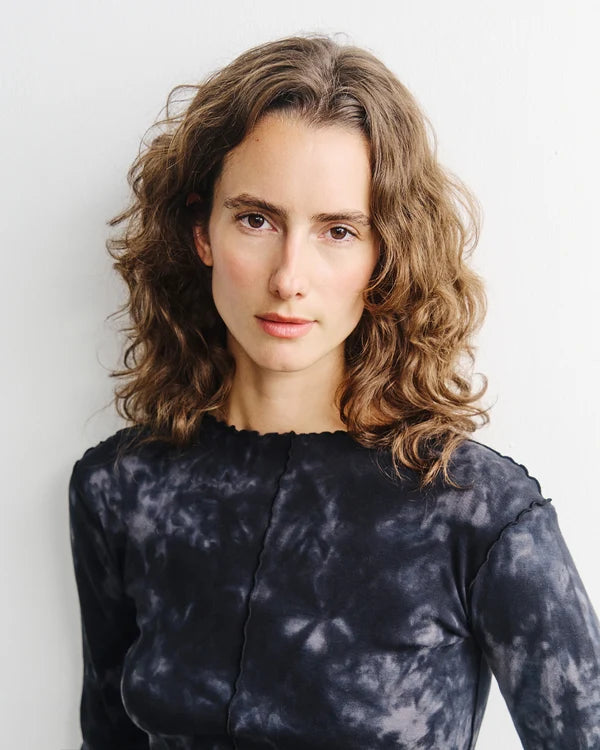 ROTHOLZ - Pin-Tucked Long-Sleeve Black Tie Dye