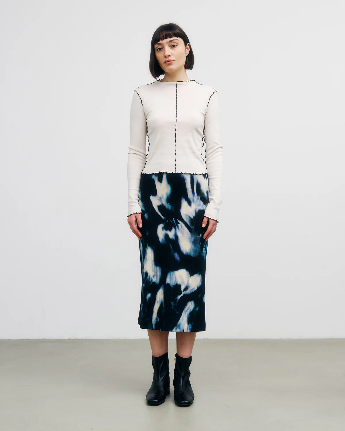 ROTHOLZ - Pin-Tucked Longsleeve Organic Cotton Nature White - WERTE FREUNDE