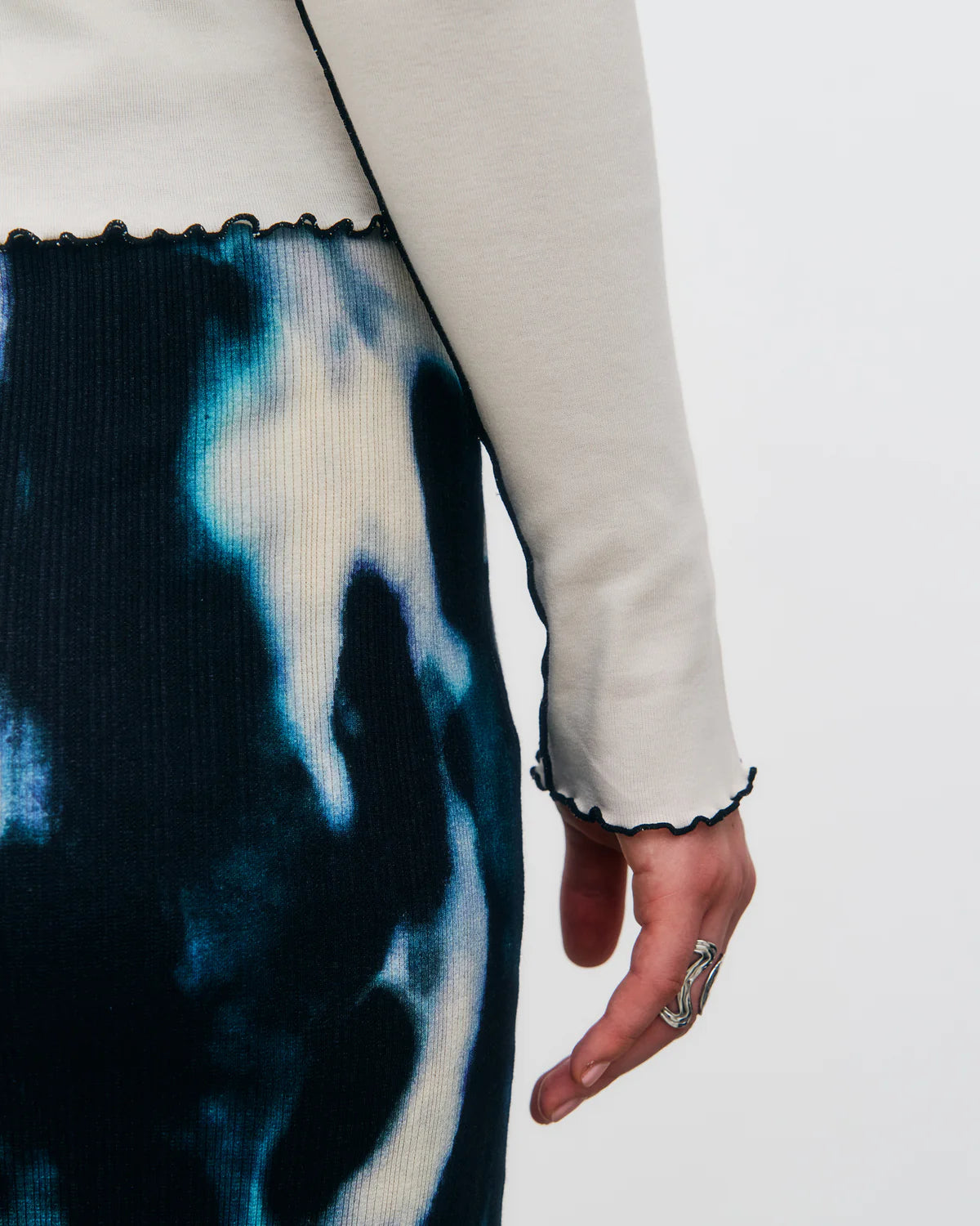 ROTHOLZ - Pin-Tucked Longsleeve Organic Cotton Nature White - WERTE FREUNDE